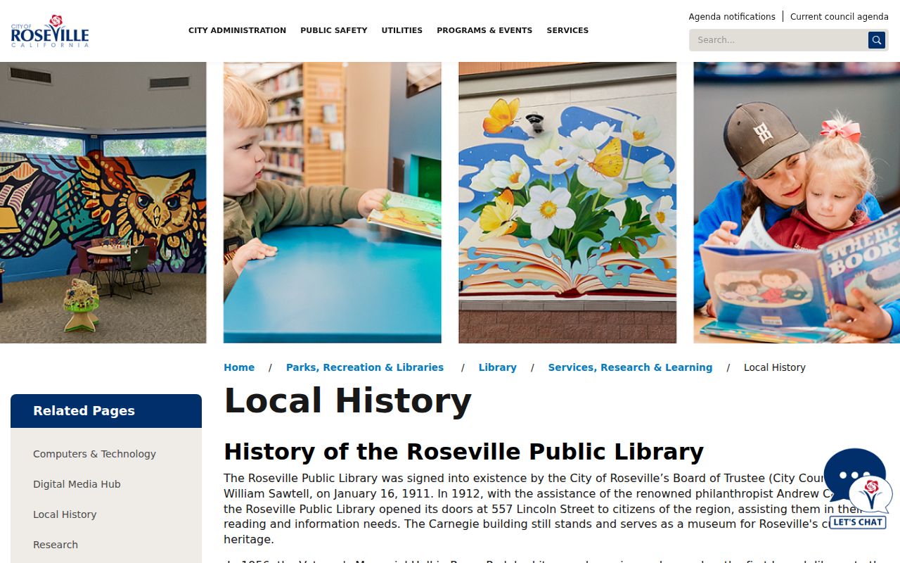 Roseville people directories Local History Center family research resources